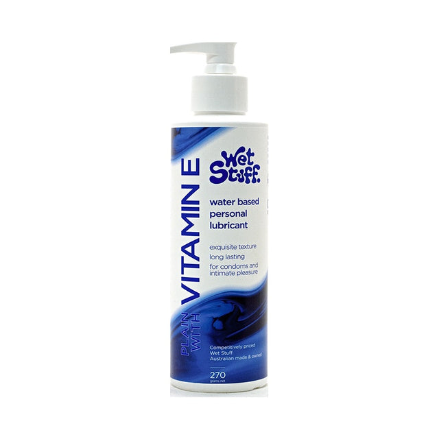 Wet Stuff Plain with Vitamin E Pump 270g - Naughty by Nature Adult Store