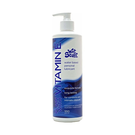 Wet Stuff Plain with Vitamin E Pump 550g - Naughty by Nature Adult Store