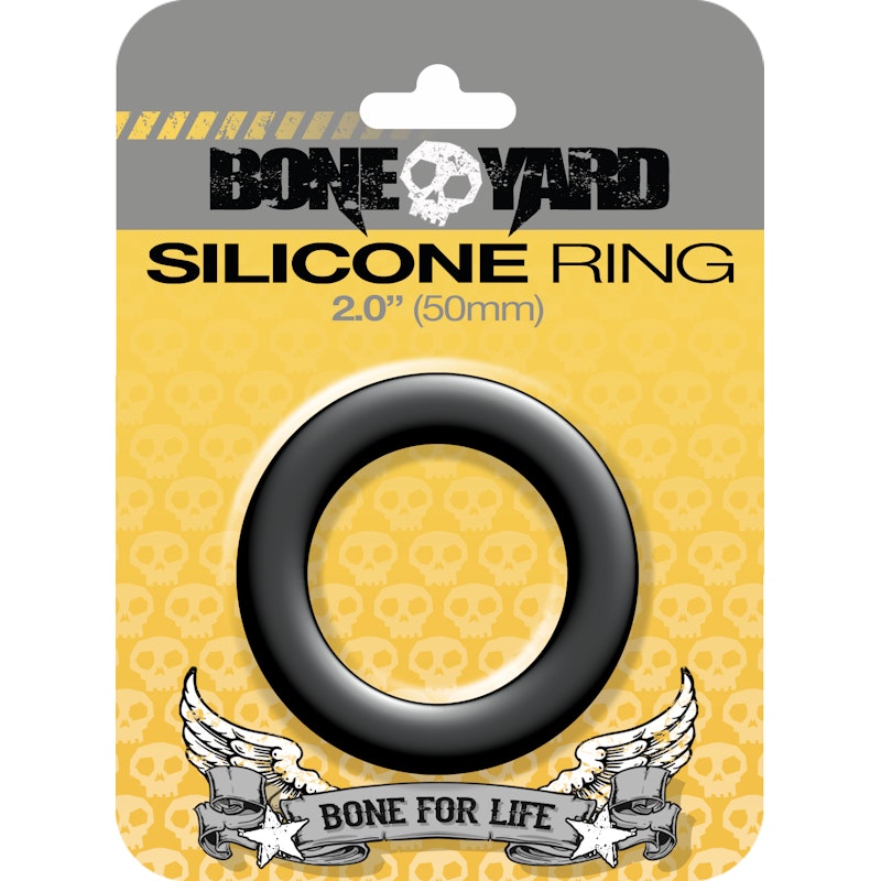 Boneyard Silicone Ring 50mm Black - Naughty by Nature Adult Store
