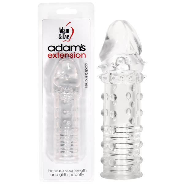Adam & Eve Adam's Extension - Clear Penis Sleeve - Naughty by Nature Adult Store