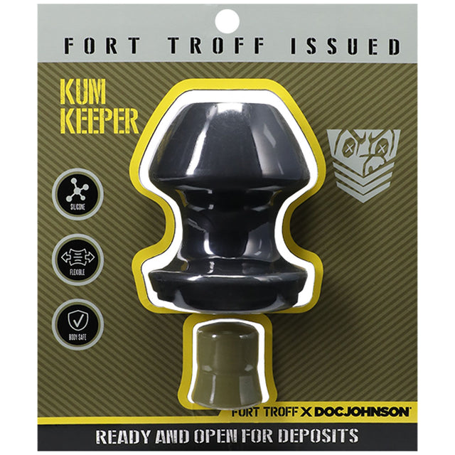 Fort Troff - Kum Keeper - Large - Black Large Hollow Butt Plug with Removeable Stopper - Naughty by Nature Adult Store