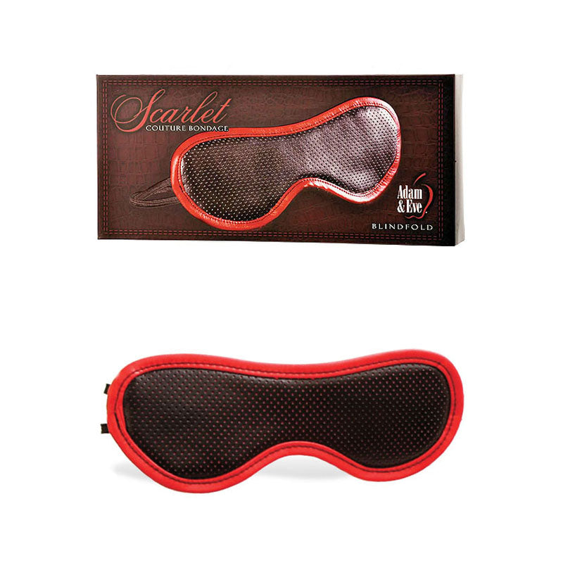 Adam & Eve Scarlet Couture Blindfold - Black/Red Blindfold - Naughty by Nature Adult Store