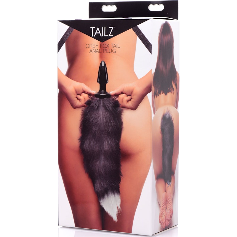 Fox Tail Anal Plug Grey - Naughty by Nature Adult Store