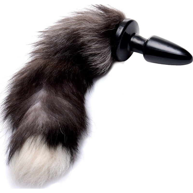 Fox Tail Anal Plug Grey - Naughty by Nature Adult Store