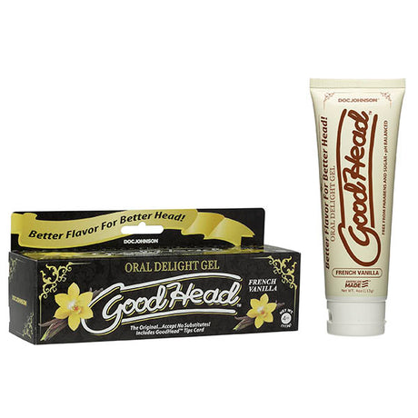 GoodHead Oral Delight Gel - French Vanilla Flavoured Oral Sex Lotion - 113 g Tube - Naughty by Nature Adult Store