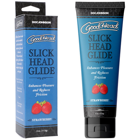 GoodHead Slick Head Glide - Strawberry - Strawberry Flavoured Lubricant - 120 ml Tube - Naughty by Nature Adult Store