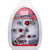 Endurance Clear 4 Ring Penis Set - Naughty by Nature Adult Store