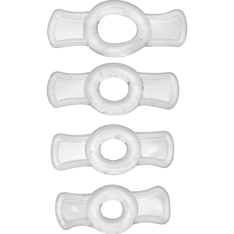 Endurance Clear 4 Ring Penis Set - Naughty by Nature Adult Store