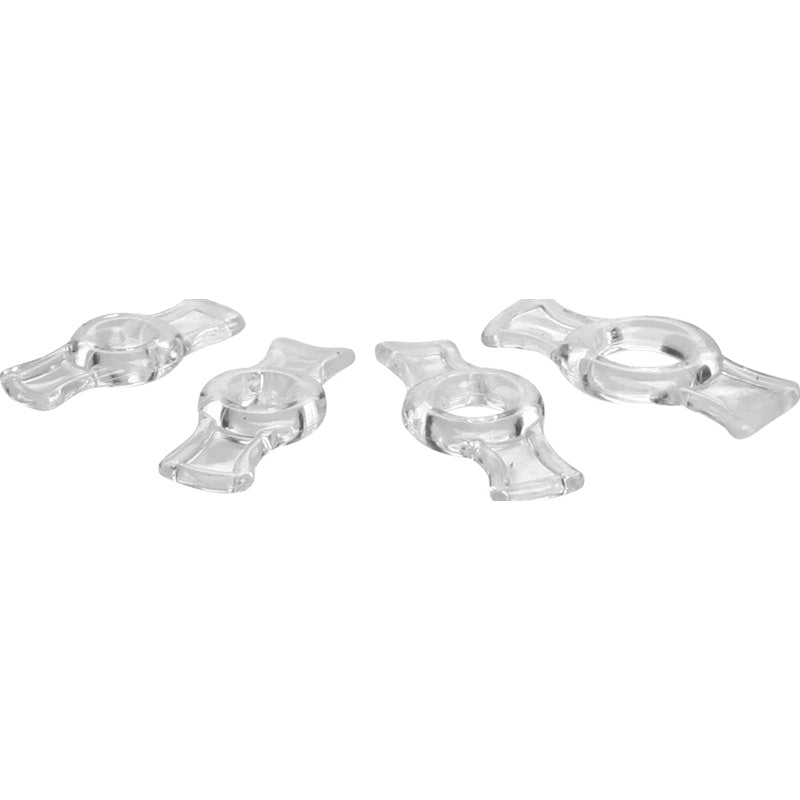Endurance Clear 4 Ring Penis Set - Naughty by Nature Adult Store