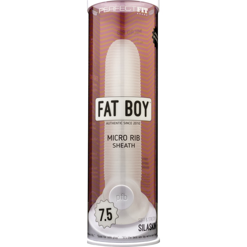 Fat Boy Micro Rib Sheath 7.5in - Naughty by Nature Adult Store