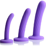 Tri-Play 3 Pc Purple Silicone Dildo Set - Naughty by Nature Adult Store