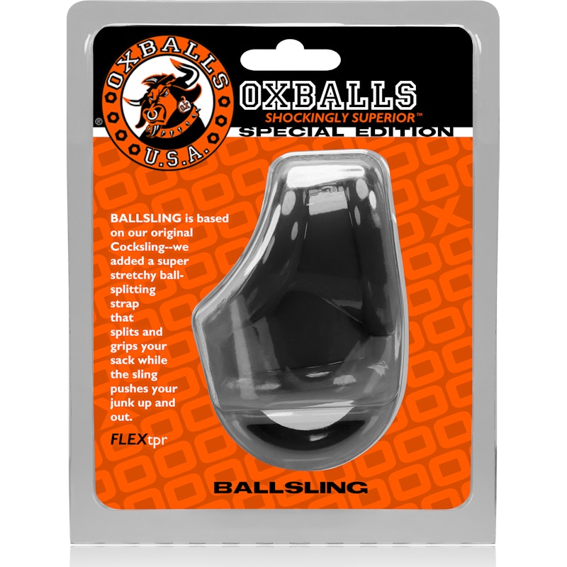 Ballsling Ball Split Sling Black - Naughty by Nature Adult Store
