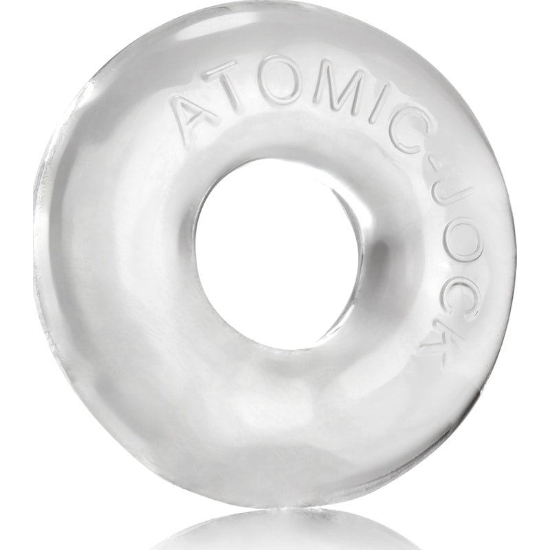 Naughty by Nature merch cockring with glossy finish and "ATOMIC" inscription.