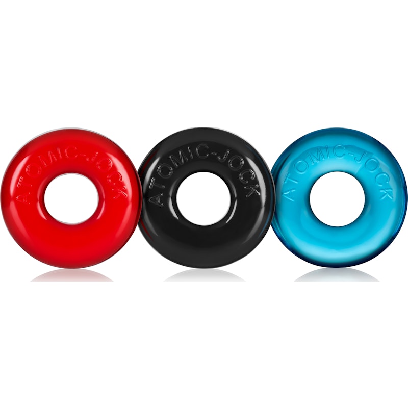Ringer Cockring 3 Pc Multicolor - Naughty by Nature Adult Store