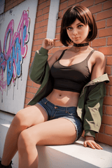 151cm/4ft11 Chubby F-cup Silicone Head Sex Doll - Naughty by Nature Adult Store