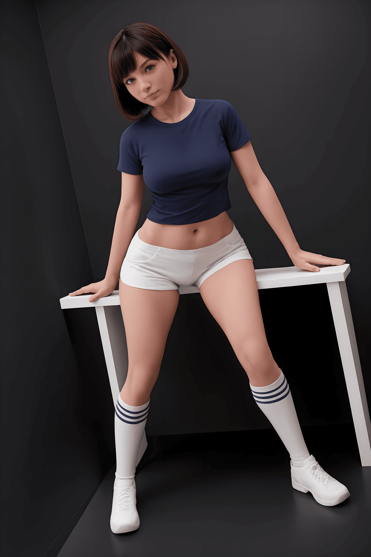 151cm/4ft11 F - cup Silicone Head Aibei Chubby Sex Doll - Sex Doll