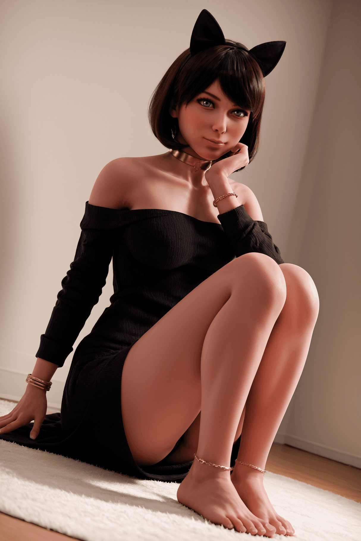 151cm/4ft11 F - cup Silicone Head Sex Doll - DOLLS