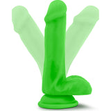 Neo Elite 6in Silicone Dual Density Cock with Balls Neon Green - Naughty by Nature Adult Store
