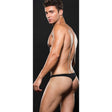 Microfibre Low Rise Zip Thong Black - Naughty by Nature Adult Store