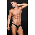 Microfibre Low Rise Zip Thong Black - Naughty by Nature Adult Store