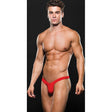 Microfibre Low Rise Zip Thong Red - Naughty by Nature Adult Store