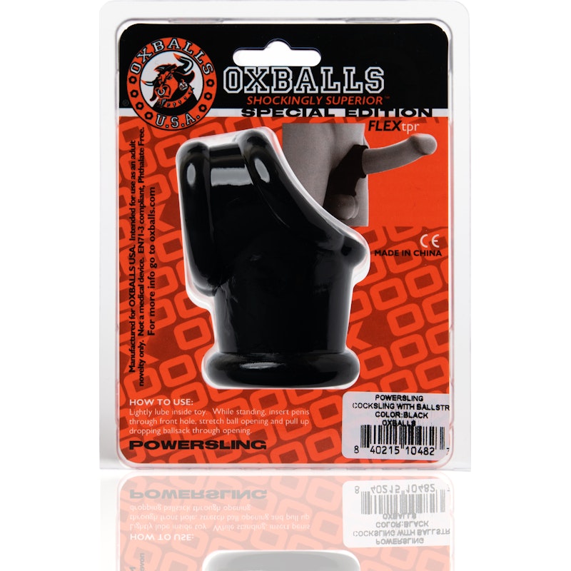 Powersling Cocksling And Ballstretcher Black - Naughty by Nature Adult Store