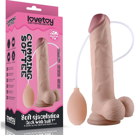 Soft Ejaculation Cock With Ball 9in - Naughty by Nature Adult Store