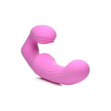 15X U - Pulse Strapless Strap - On w Remote Pink - Adult Toys