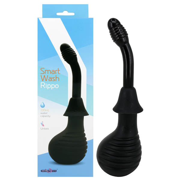 Smart Wash - Rippo - Black Unisex Douche - 220 ml Capacity - Naughty by Nature Adult Store