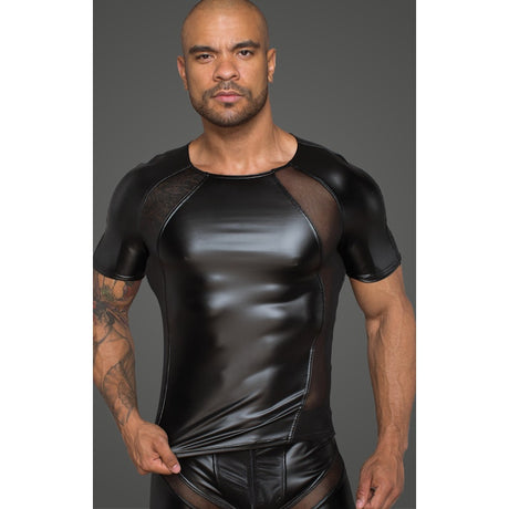 Power Wetlook Men T-shirt With 3D Net - Naughty by Nature Adult Store