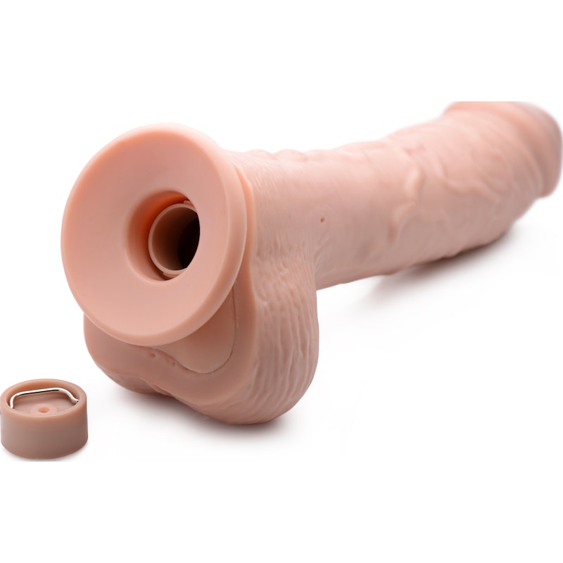 8.5in Dual Density Squirting Dildo Light Skin Tone w Remote - Naughty by Nature Adult Store