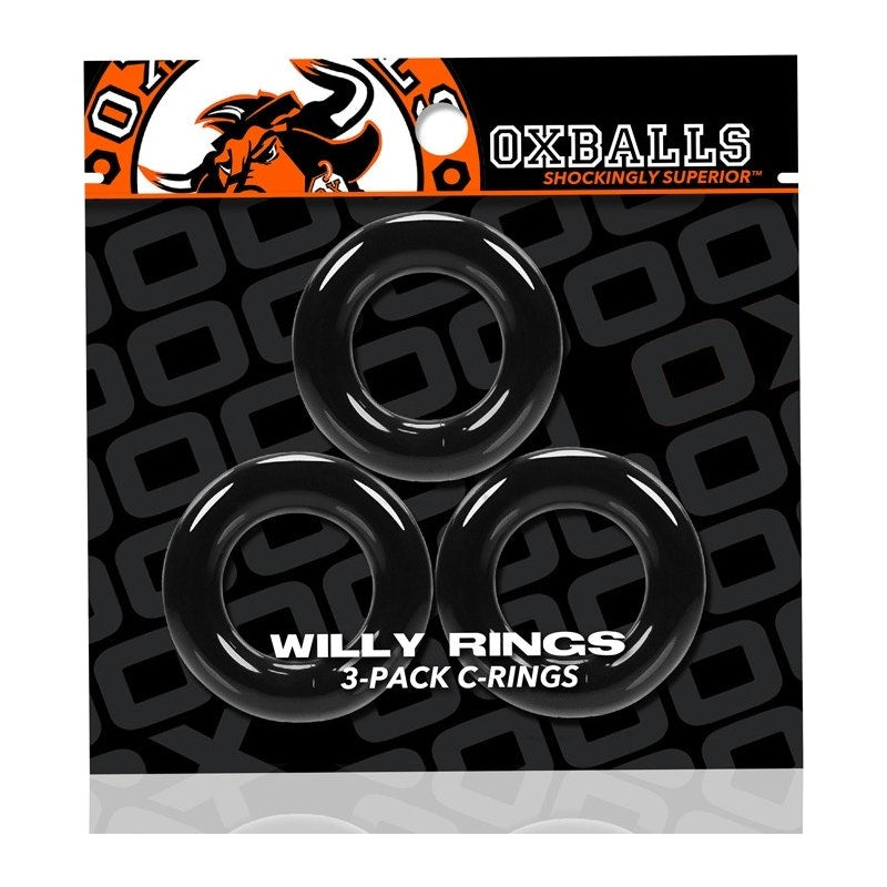 Willy Rings Black - Naughty by Nature Adult Store