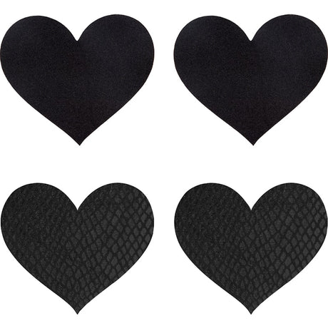 Classic Black Hearts Pasties - Naughty by Nature Adult Store