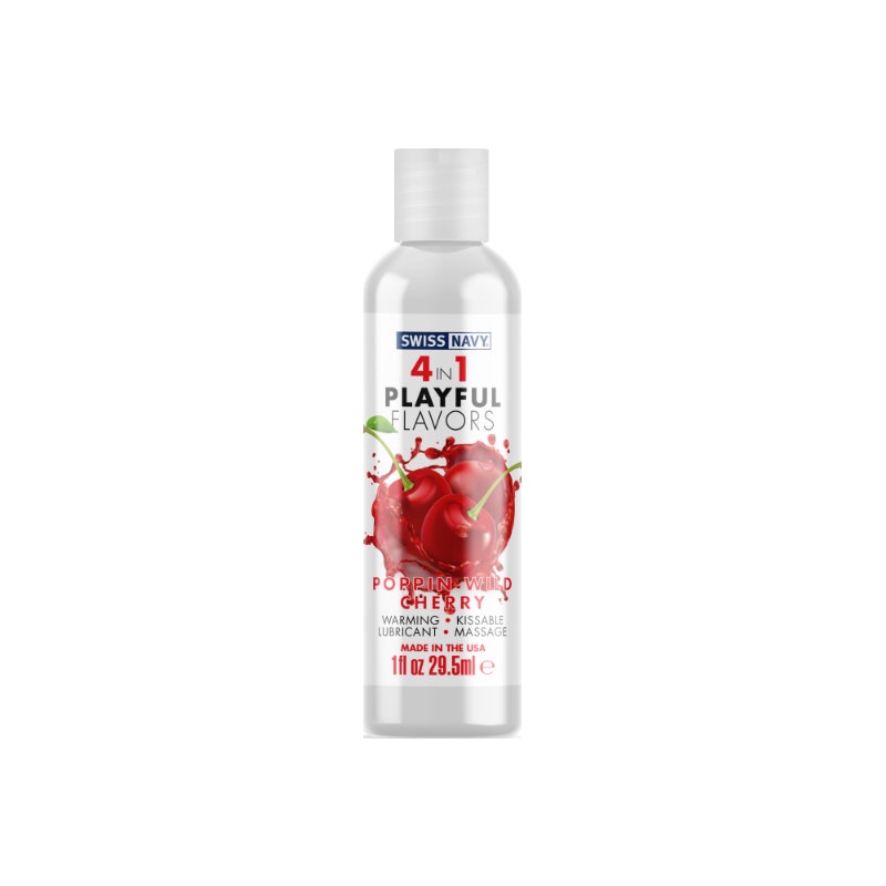 Playful Flavours 4 In 1 Poppin Wild Cherry 1oz/29.5ml - Naughty by Nature Adult Store