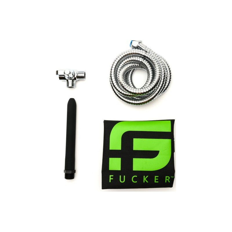 Sport Fucker Shower Kit Black 6in - Naughty by Nature Adult Store