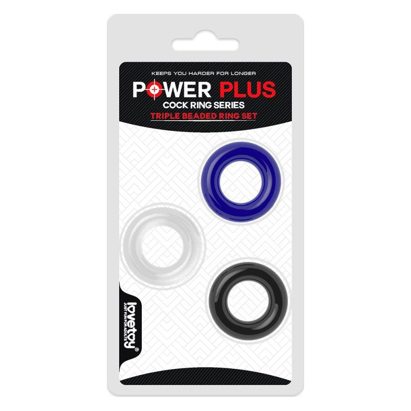 Coloured Triple Donut Cock Ring Set - Naughty by Nature Adult Store