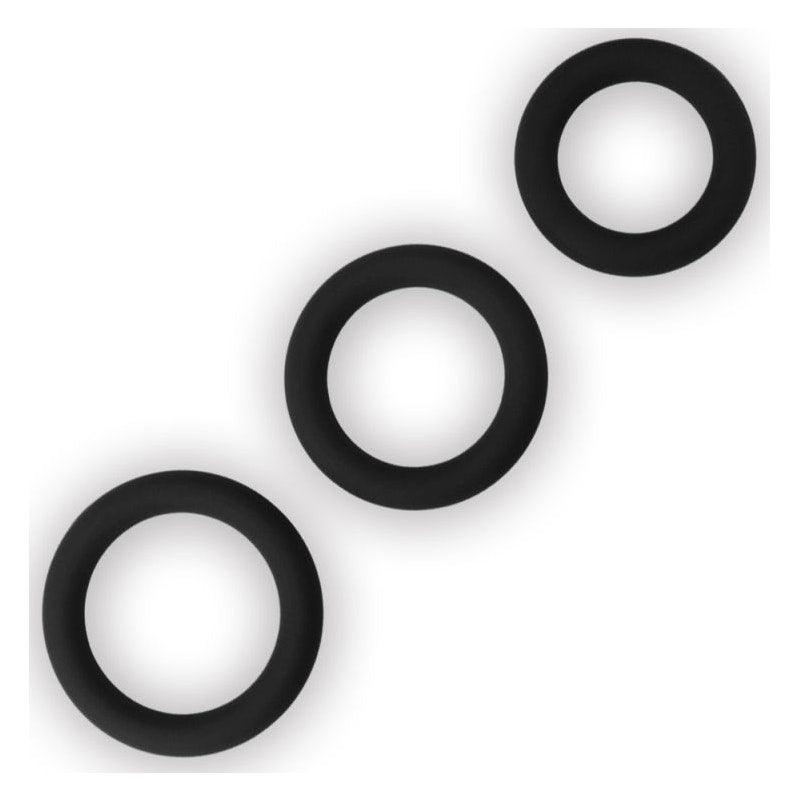 Silicone 3 Pc Cock Ring Set - Naughty by Nature Adult Store