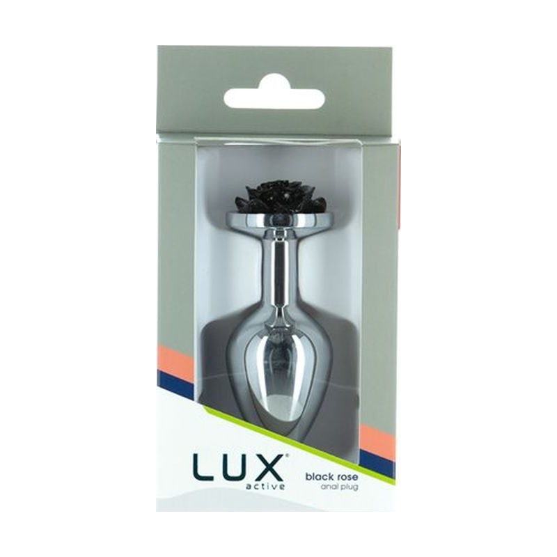 Black Rose 3in Metal Butt Plug - Naughty by Nature Adult Store