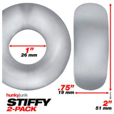 Stiffy 2 Pc Bulge Cockrings by HunkyJunk Ice Clear Ice - Naughty by Nature Adult Store
