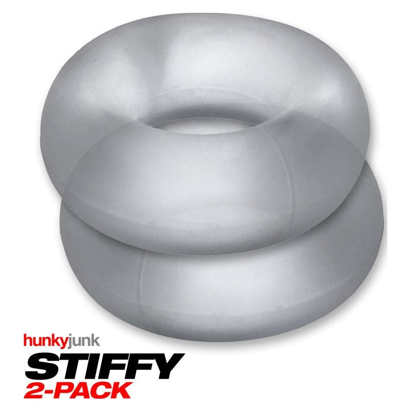 Stiffy 2 Pc Bulge Cockrings by HunkyJunk Ice Clear Ice - Naughty by Nature Adult Store