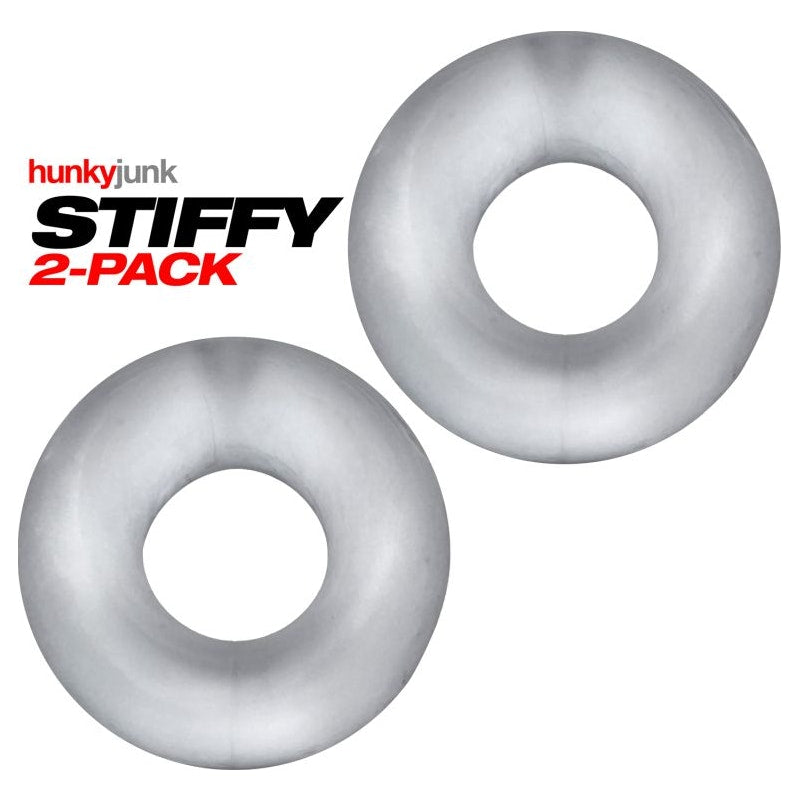Stiffy 2 Pc Bulge Cockrings by HunkyJunk Ice Clear Ice - Naughty by Nature Adult Store