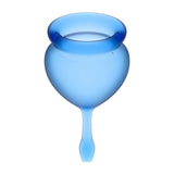 Feel Good Menstrual Cup Dark Blue 2pcs - Naughty by Nature Adult Store
