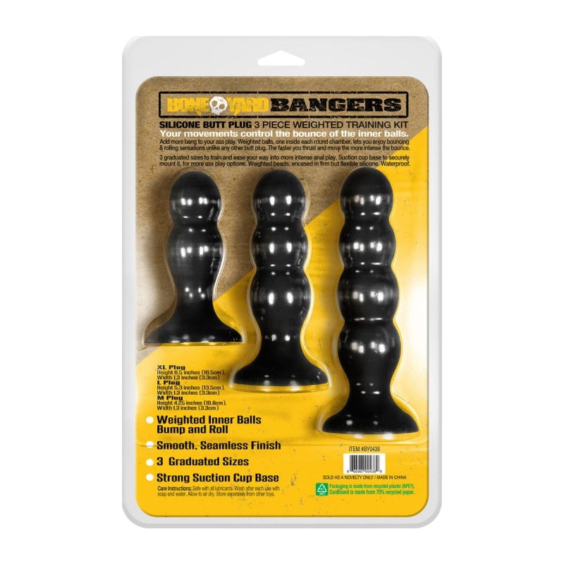 Bangers Silicone Ass Training Kit 3 Pc - Naughty by Nature Adult Store