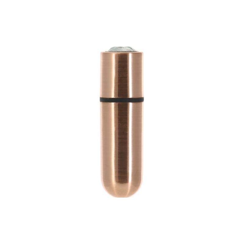 Power Bullet First Class 6cm Rechargeable w Crystal Rose Gold - Naughty by Nature Adult Store