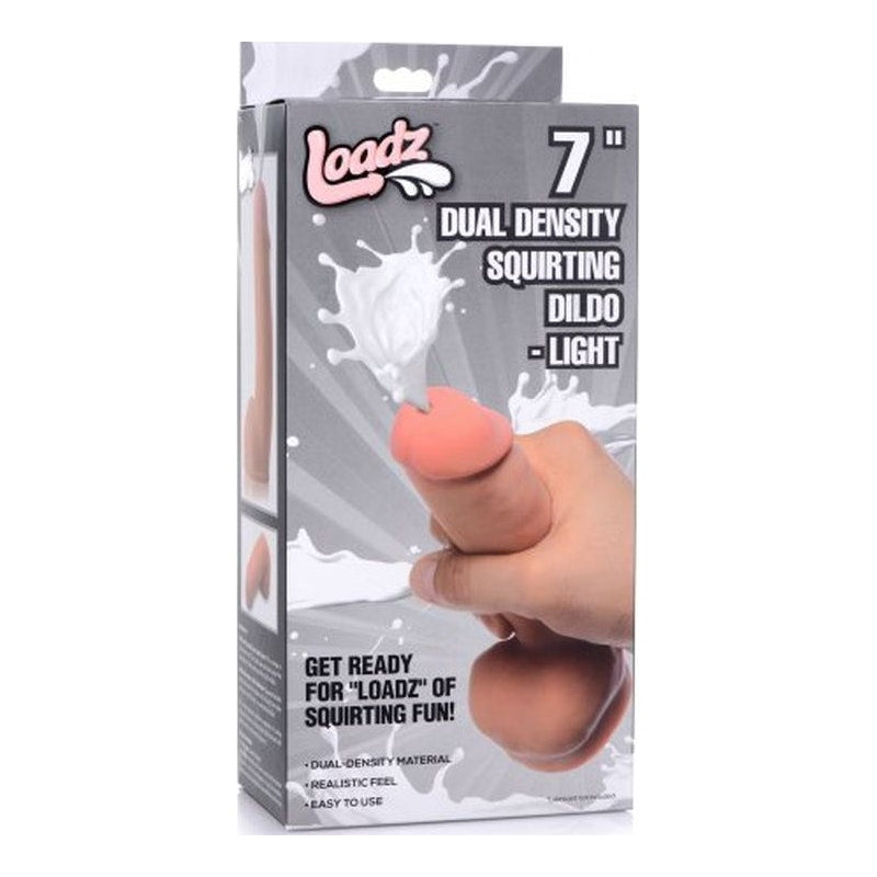7in Dual Density Squirting Dildo w Balls Reservoir - Naughty by Nature Adult Store