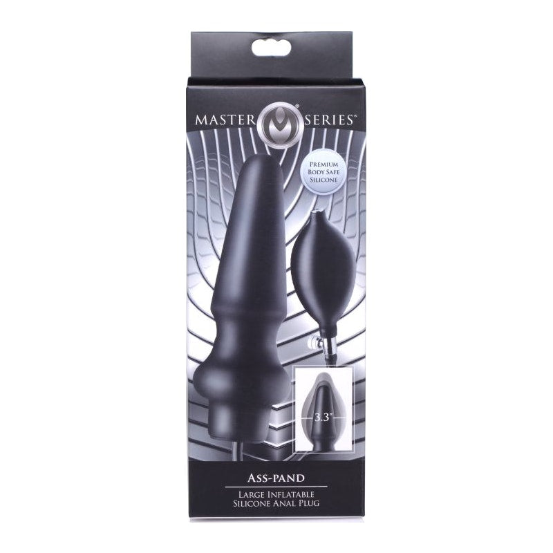 Ass Pand Large Inflatable Silicone Plug Black - Naughty by Nature Adult Store