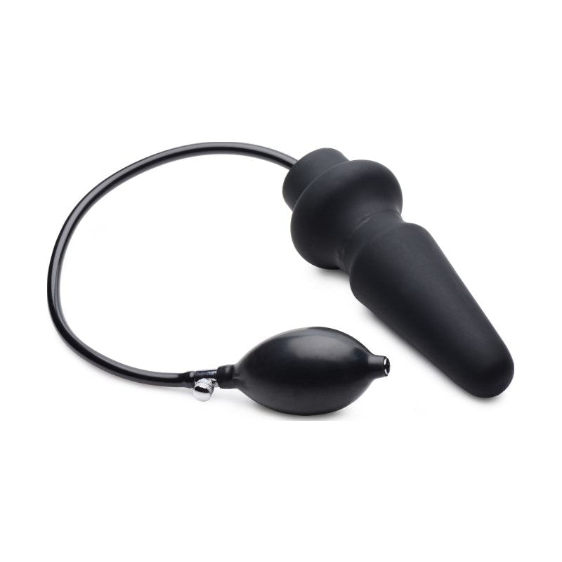 Ass Pand Large Inflatable Silicone Plug Black - Naughty by Nature Adult Store