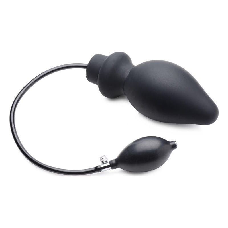 Ass Pand Large Inflatable Silicone Plug Black - Naughty by Nature Adult Store