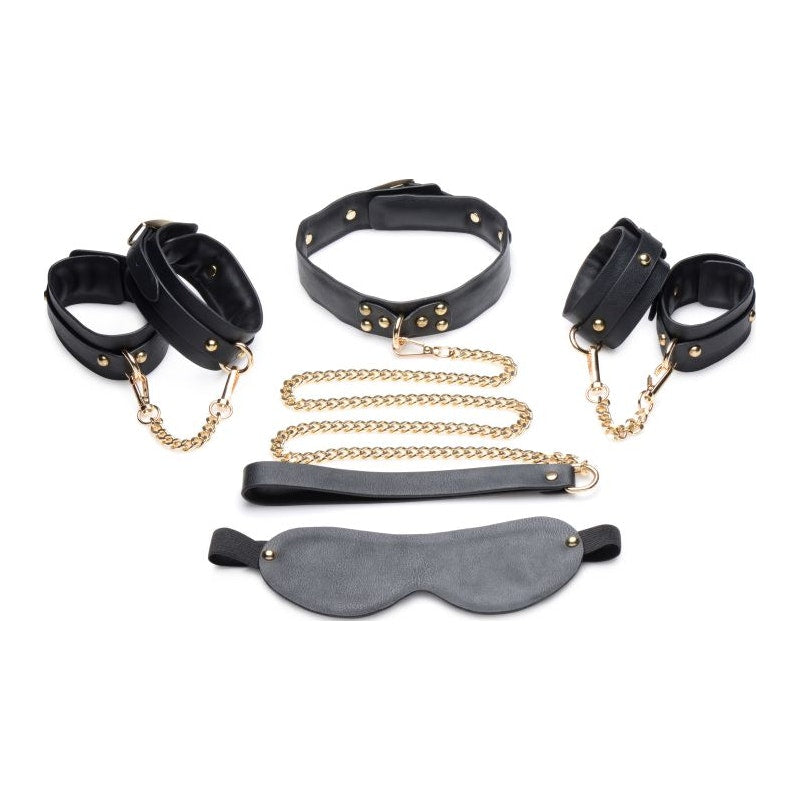 Golden Submission Bondage Set Black - Naughty by Nature Adult Store