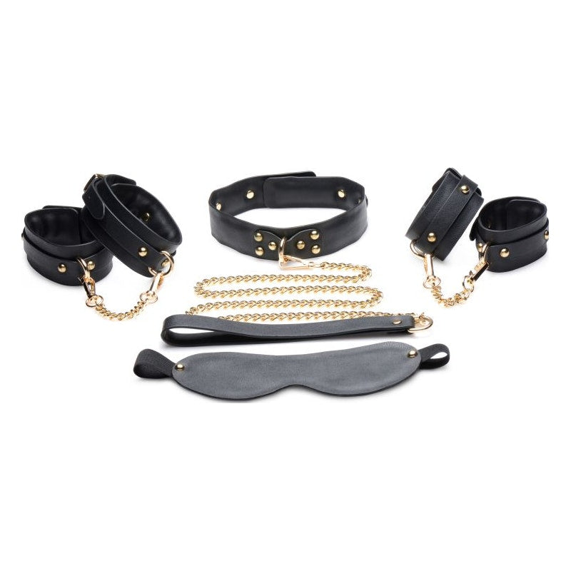 Golden Submission Bondage Set Black - Naughty by Nature Adult Store